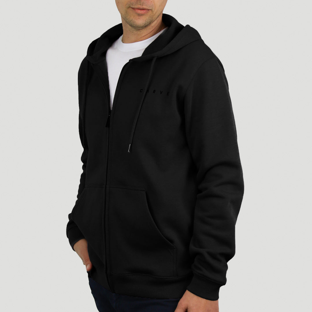 Knarley - Boy's Zip Front Hoodie - Black