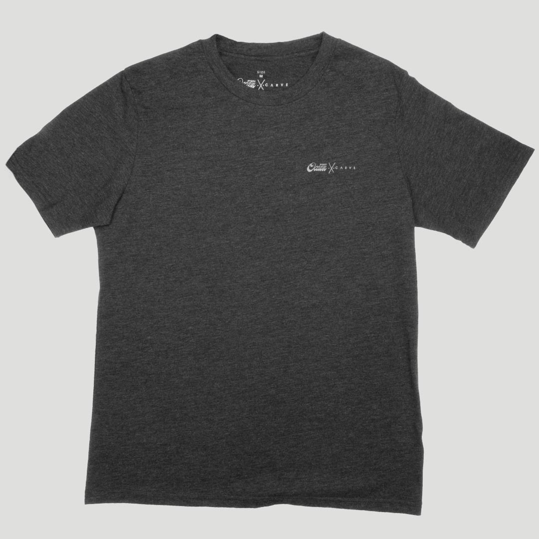 CARVE PALMS - mens recylced tee GREY