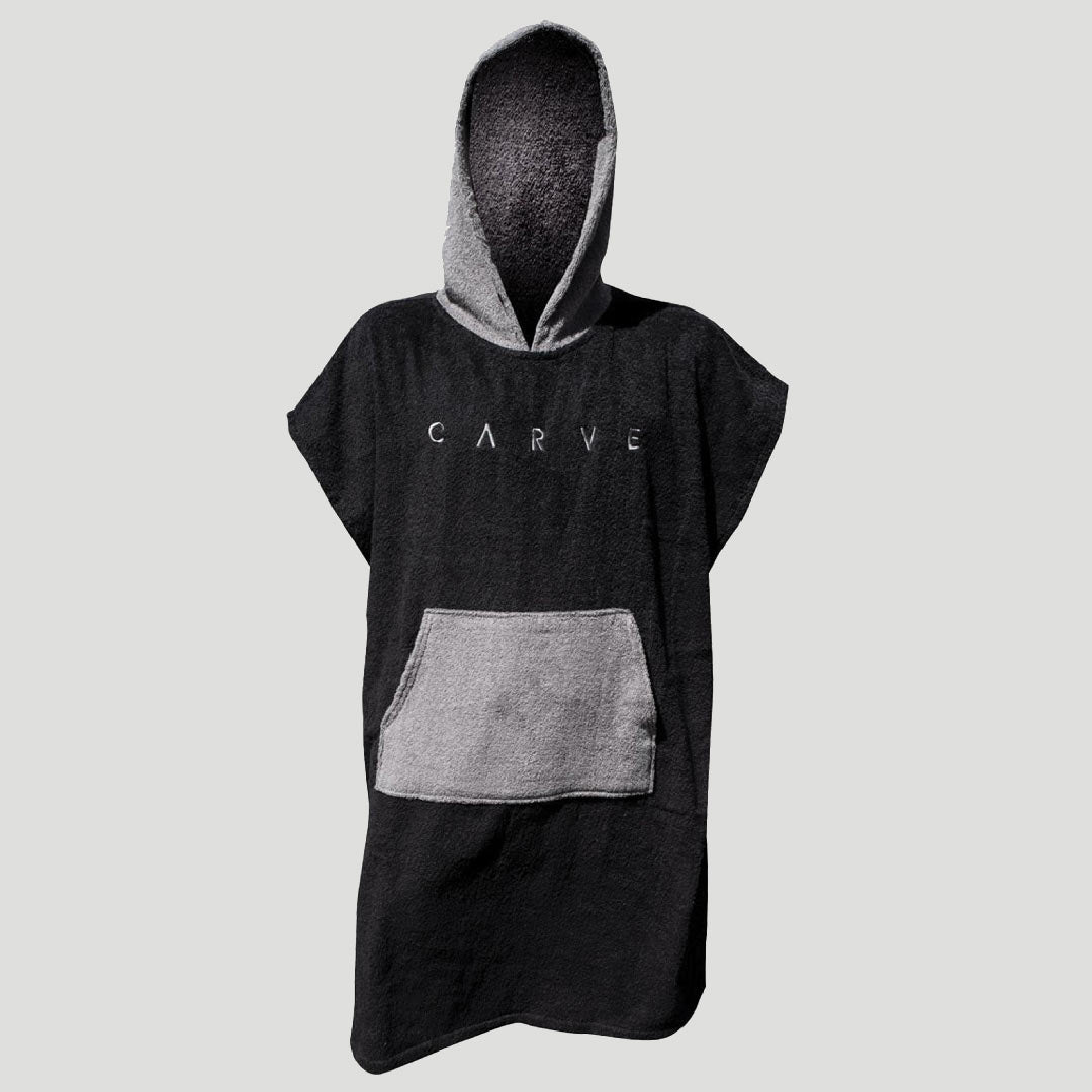 Summer Storm - Toddler's Beach Poncho - Black/Silver