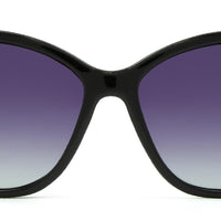 Lila - Polarized Gloss Black Frame Sunglasses