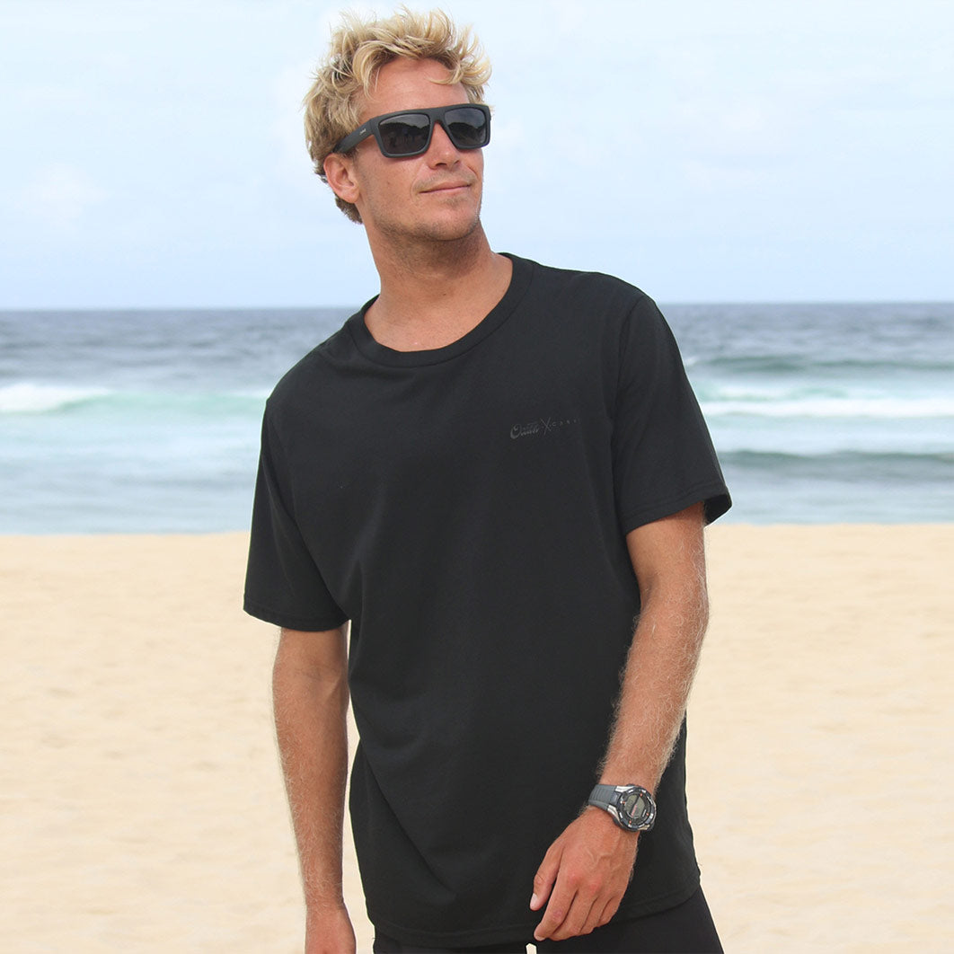 Palms - mens recylced tee BLACK