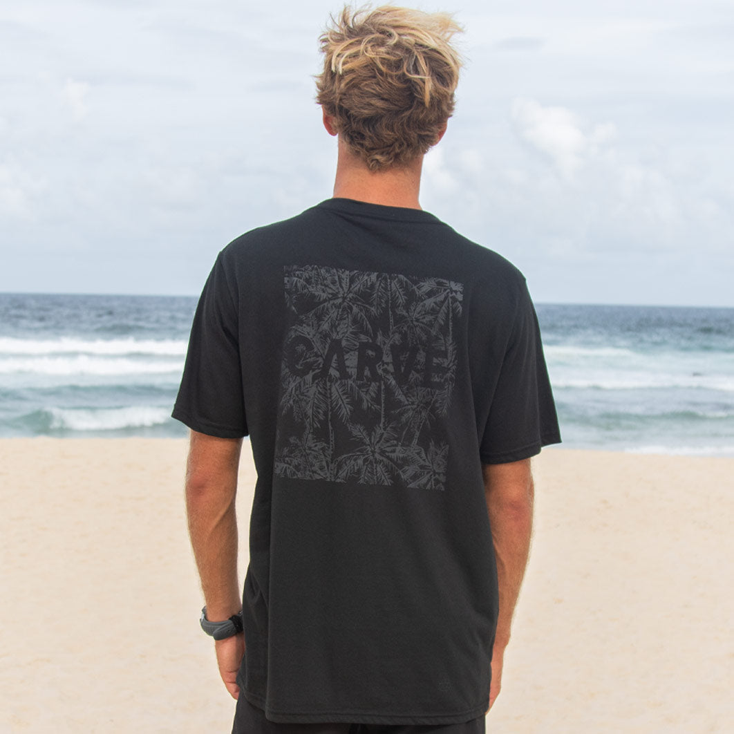 Palms - mens recylced tee BLACK