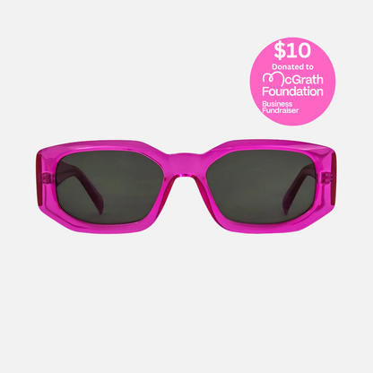 Mayhem - Gloss Crystal Hot Pink Frame with Grey Lens