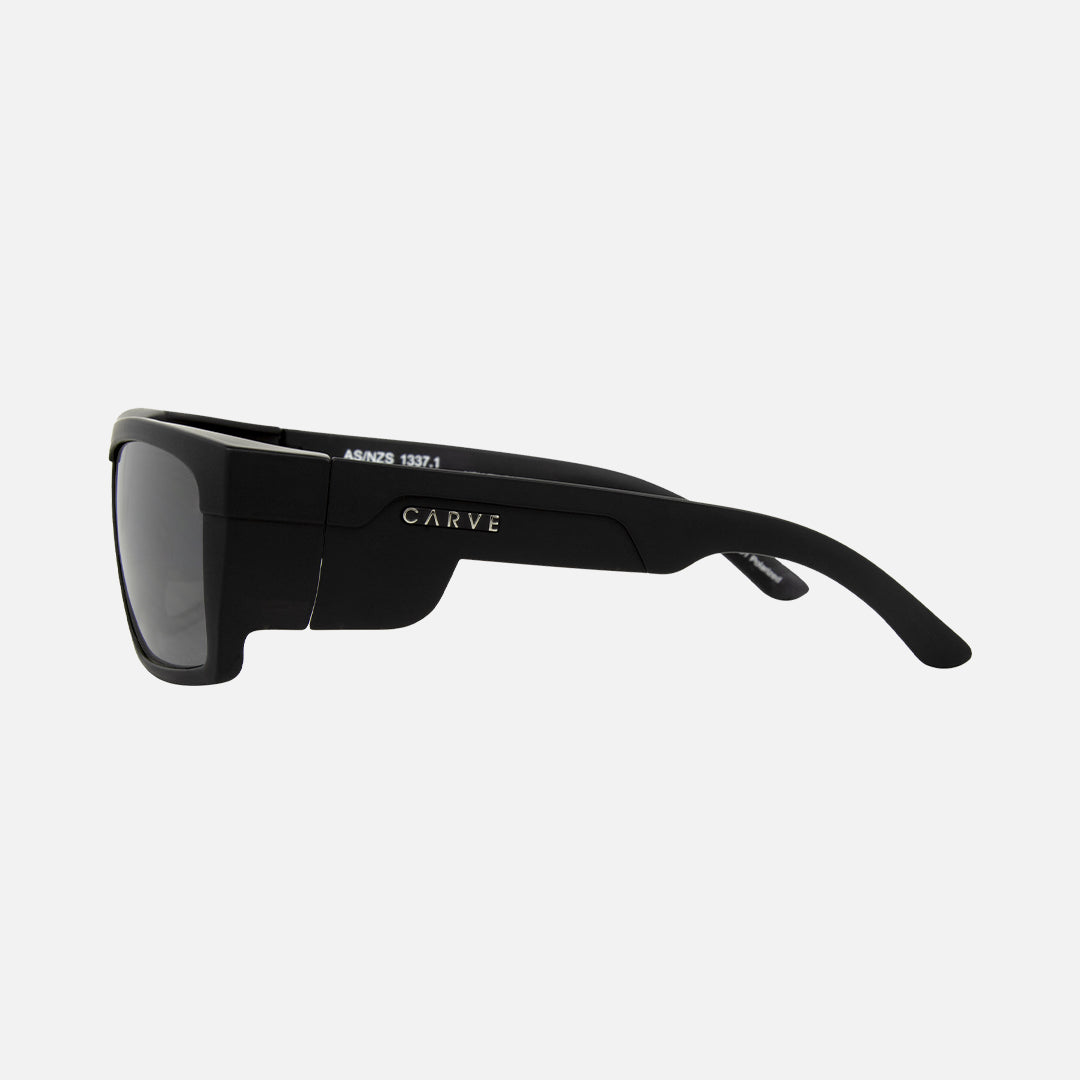 Volley - Safety Matt Black Frame - Grey Polarized Lens