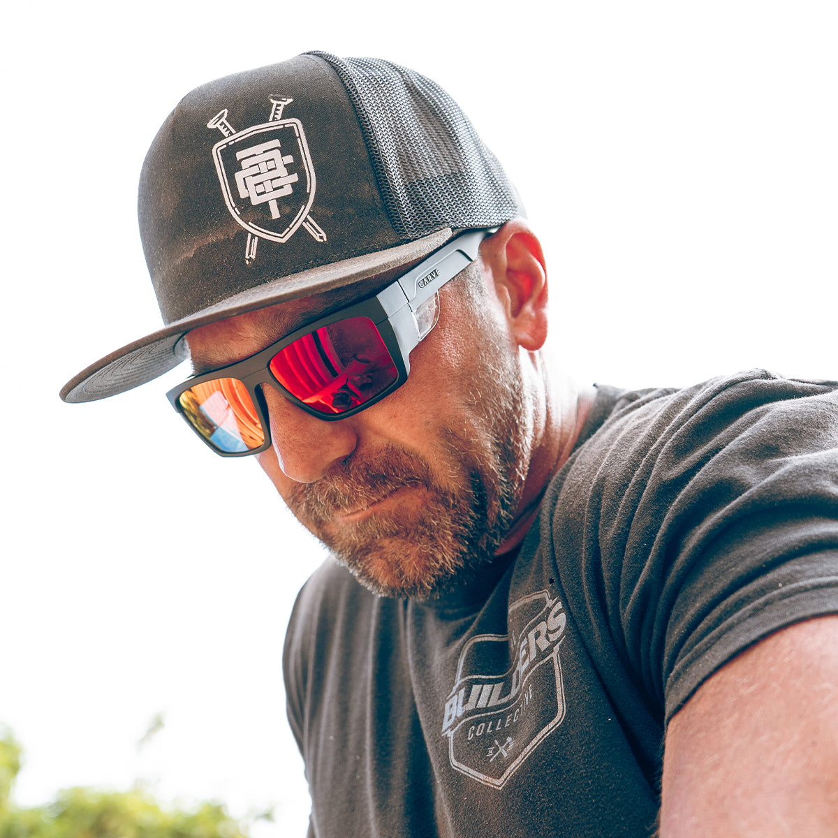 Volley - Safety Matt Black Frame - Grey Red Iridium Polarized Lens
