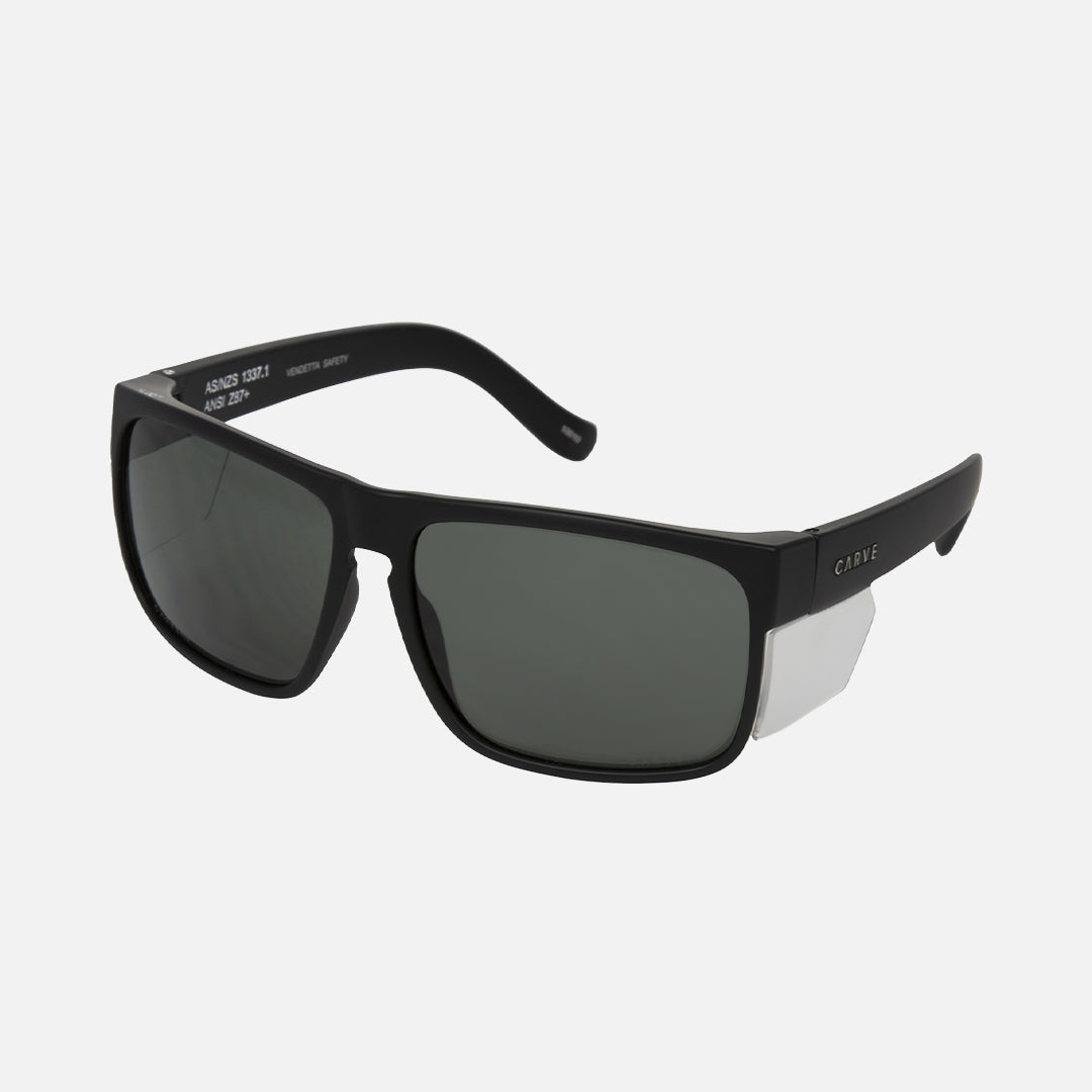 Vendetta - Safety Matt Black Frame - Gray Lens