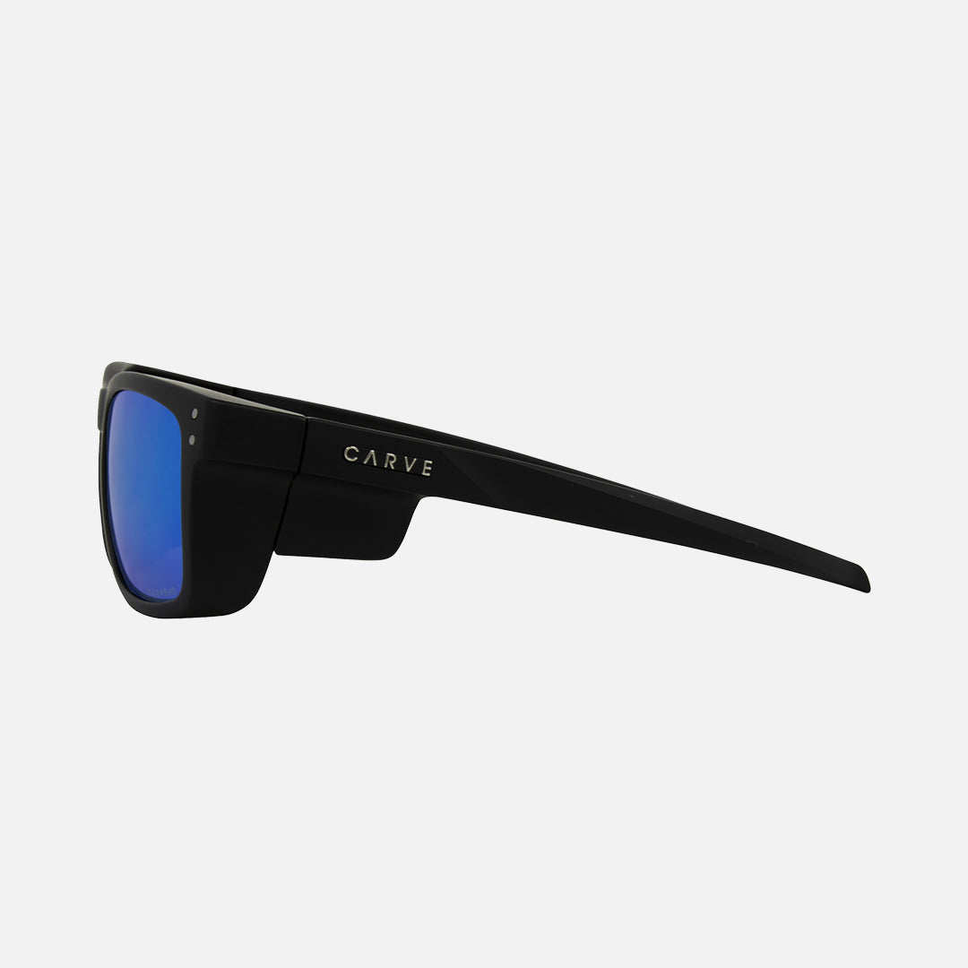 Smoko - Safety Matt Black Frame - Grey Polarized Blue Iridium Lens