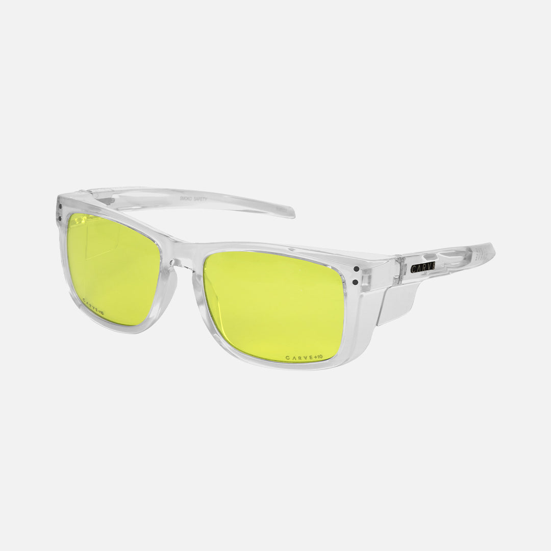 Smoko - Safety Gloss Clear Frame - Yellow Lens