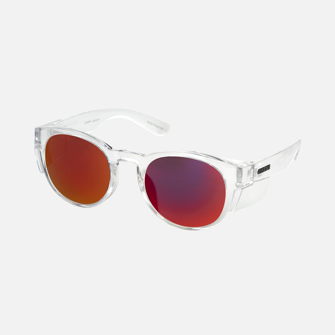 Chippy - Safety Gloss Clear Frame - Grey Polarized Red Iridium Lens