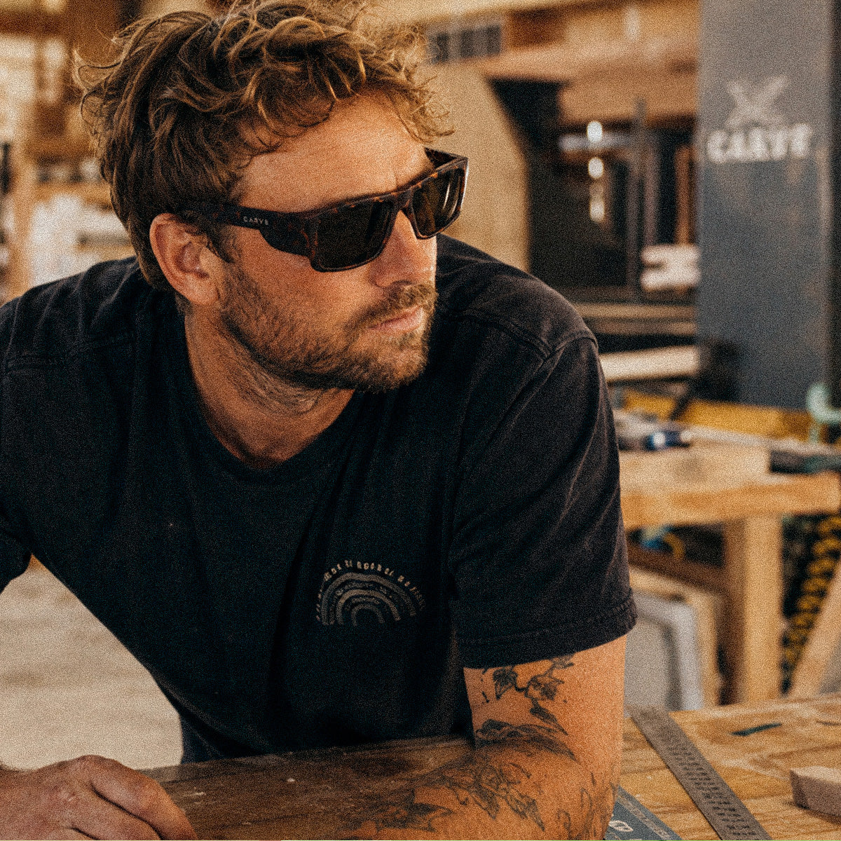 VOLLEY SAFETY - MATTE TORT FRAME WITH BROWN POLARIZED LENS