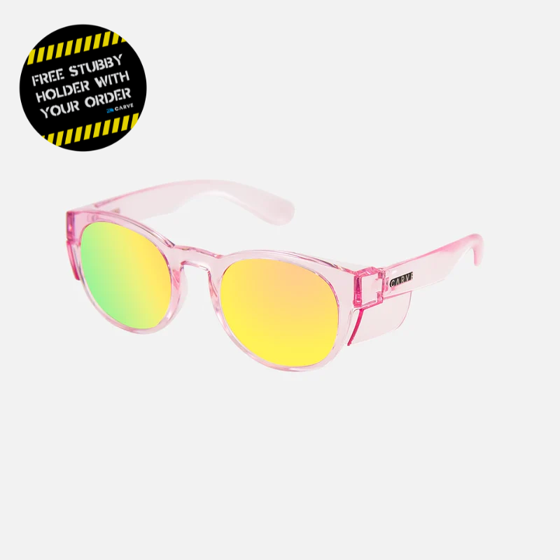 Chippy - Safety Crystal Pink Frame - Polarized Iridium Lens