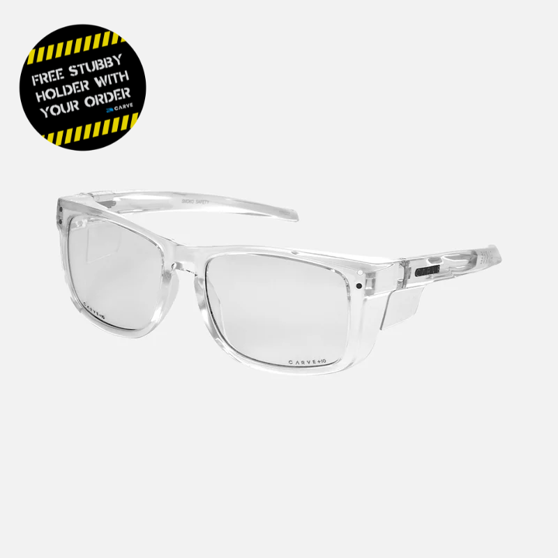 Smoko - Safety Gloss Clear Frame - Photochromatic Clear Grey Lens