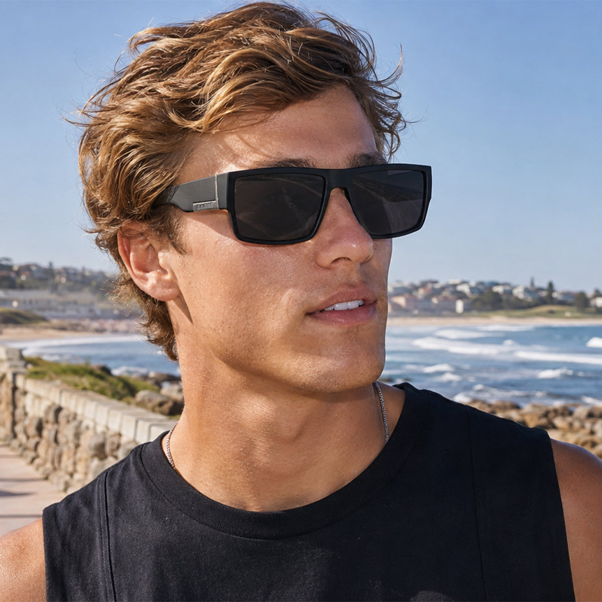 Shady Deal - Polarized Matt Black Frame Sunglasses
