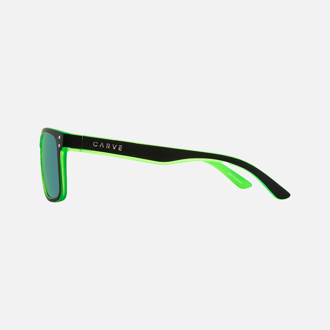 Goblin - Polarized Iridium Matt Black / Green Frame Sunglasses