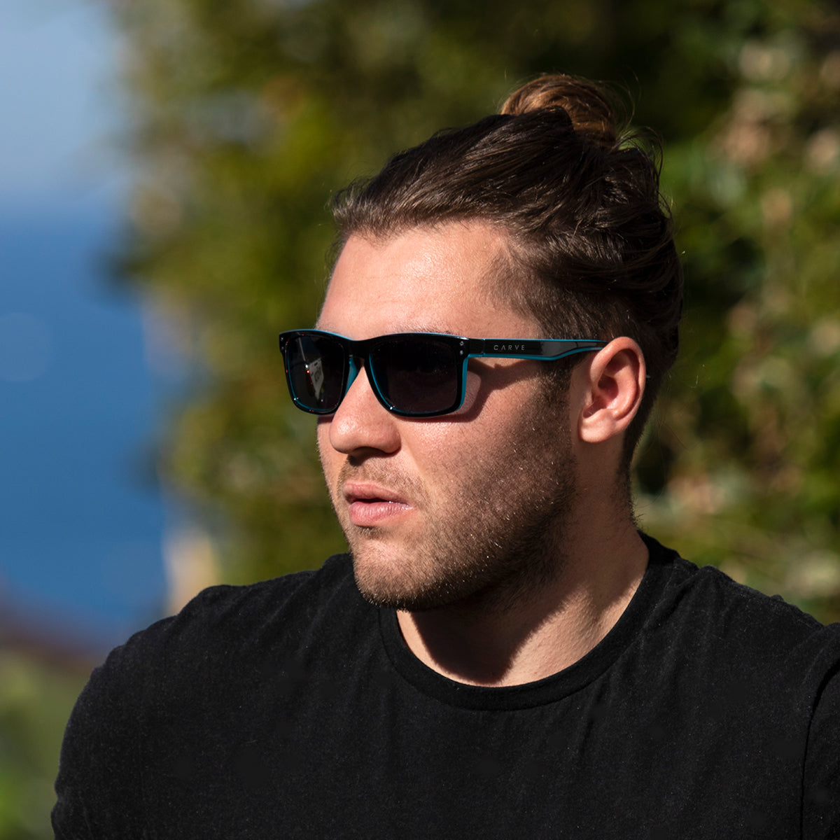 Goblin - Polarized Gloss Black / Blue Frame Sunglasses