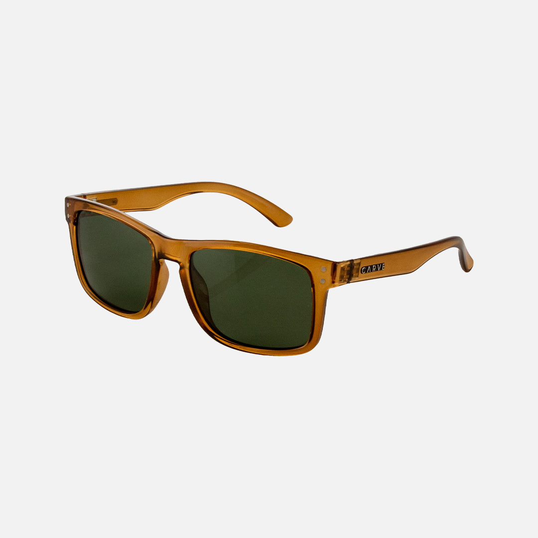 Goblin  - Recycled Gloss Crystal Dk Sand Frame Green Polarized Lens