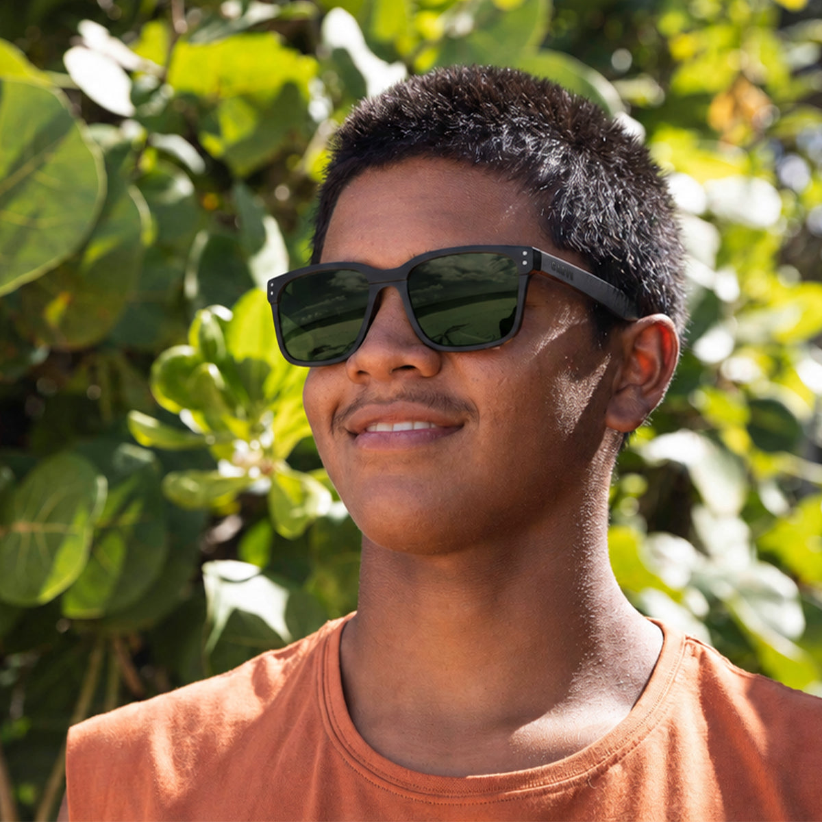 Rivals - Combination Gloss And Matte Black Frame with Green Polarized Lens