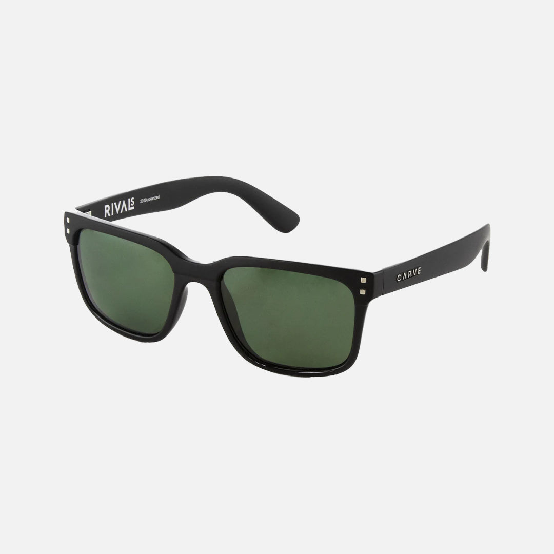 Rivals - Combination Gloss And Matt Black Frame with Green Polarized Lens