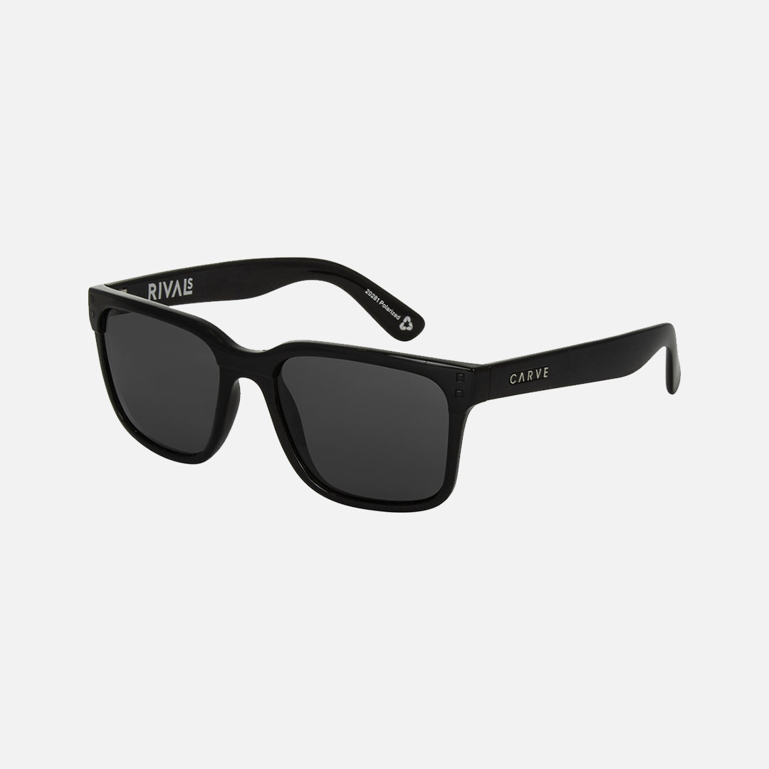 Rivals - Gloss Black Recycled Frame with Grey Polarized Lens