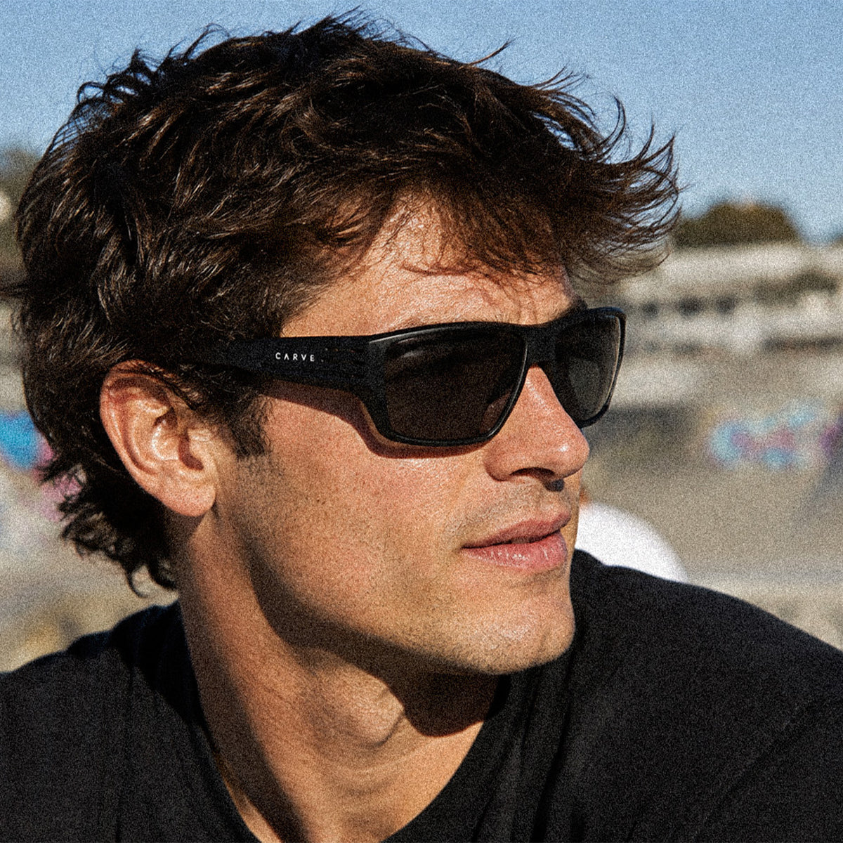 Airborne – Matte Black Frame with Grey Polarized Lens