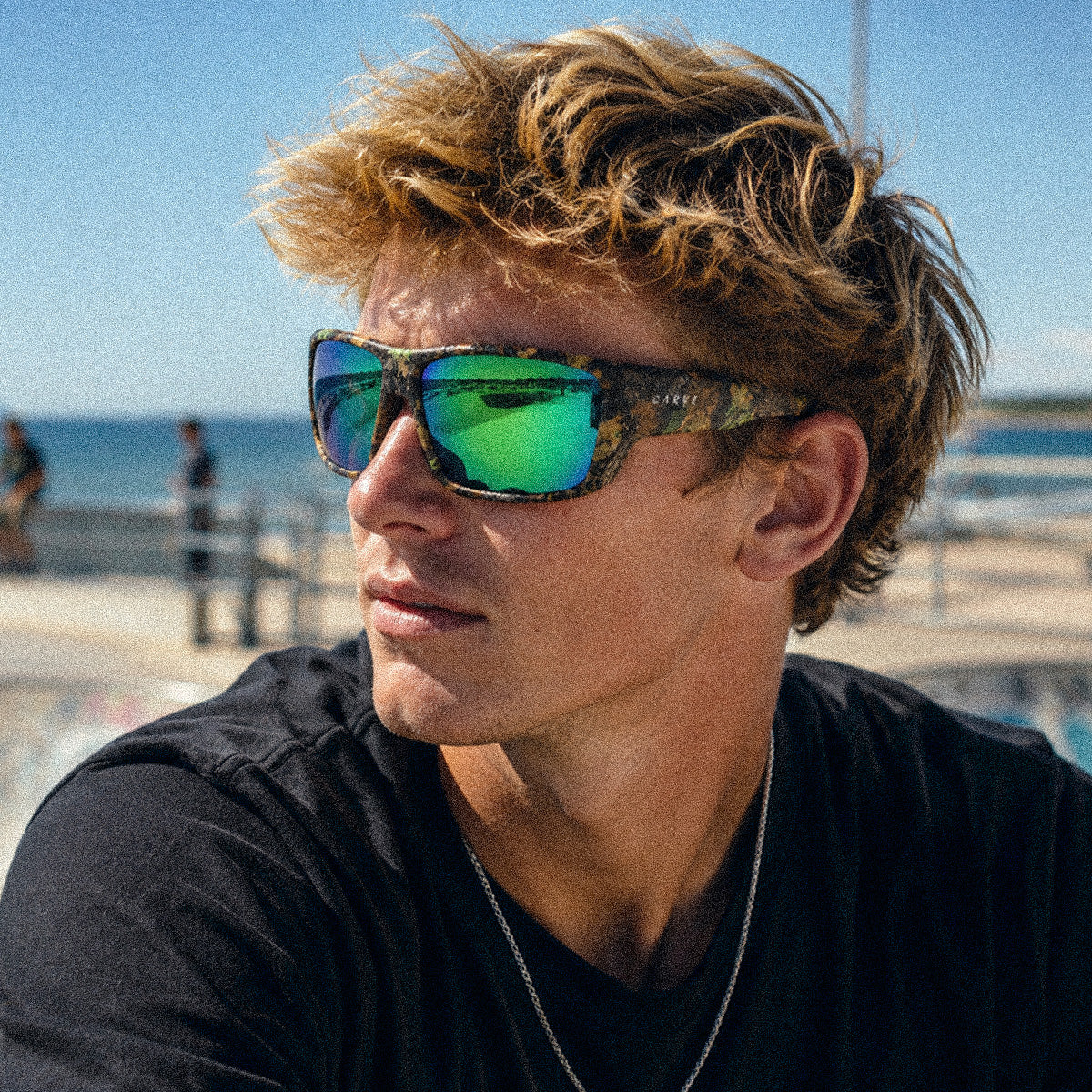 Airborne – Matte Camo Frame with Polarized Green Iridium Lens