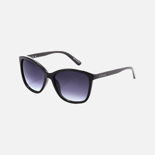 Lila - Polarized Gloss Black Frame Sunglasses