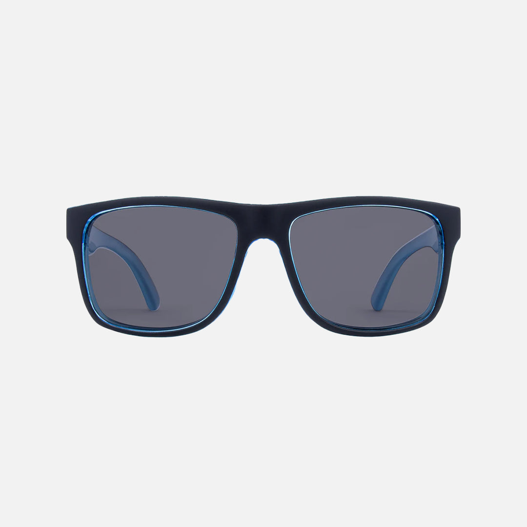 Crimson - Polarized Matt Black / Cyan Frame Sunglasses