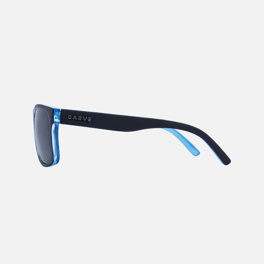 Crimson - Polarized Matt Black / Cyan Frame Sunglasses