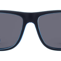 Crimson - Polarized Matt Black / Cyan Frame Sunglasses