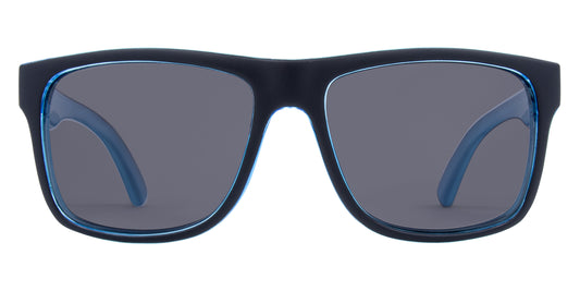 Crimson - Polarized Matt Black / Cyan Frame Sunglasses