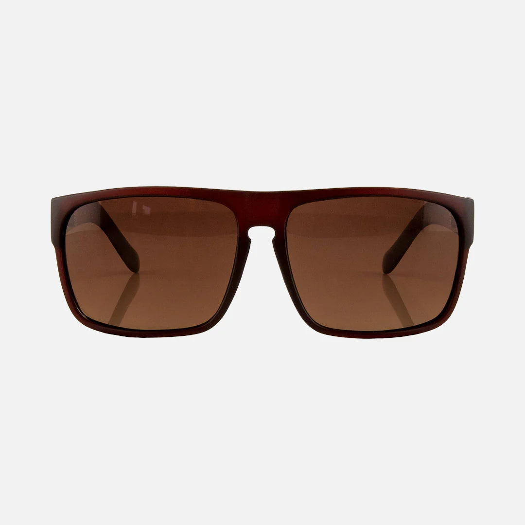 Vendetta - Matt Translucent Brick Recycled Frame Brown Polarized Lens