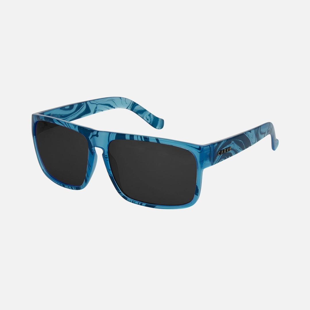 Vendetta - Gloss Blue Translucent Blue Swirl Frame Grey Polarized Lens
