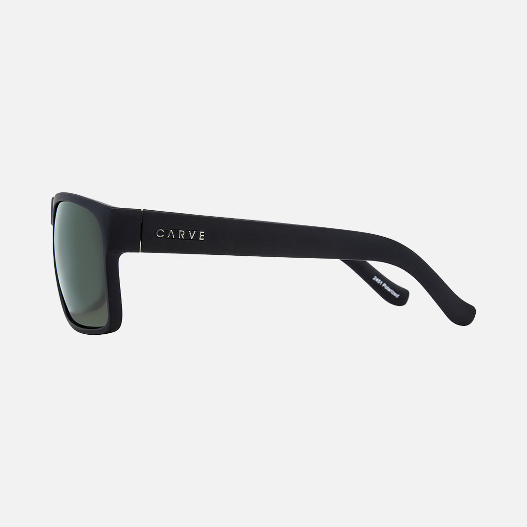 Vendetta - Matte Black Frame Green Polarized Lens