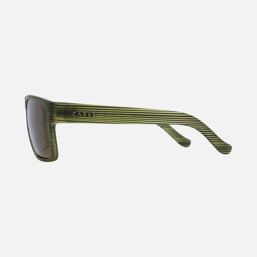 Vendetta - Matte Olive Translucent Streak Frame Brown Polarized Lens