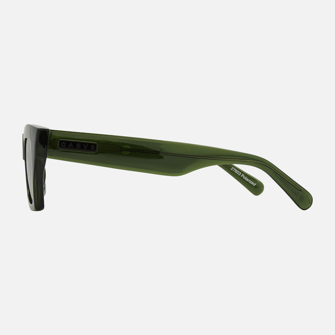 Solis Crystal Moss Green Frame with Grey Polarized Lens