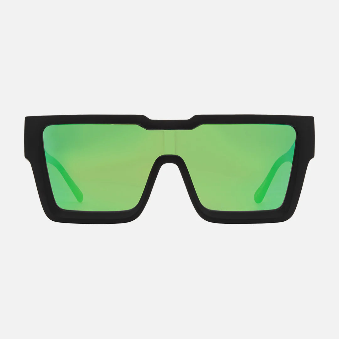 The Vegas -  Matt Black Frame with Grey lens with Green Iridium