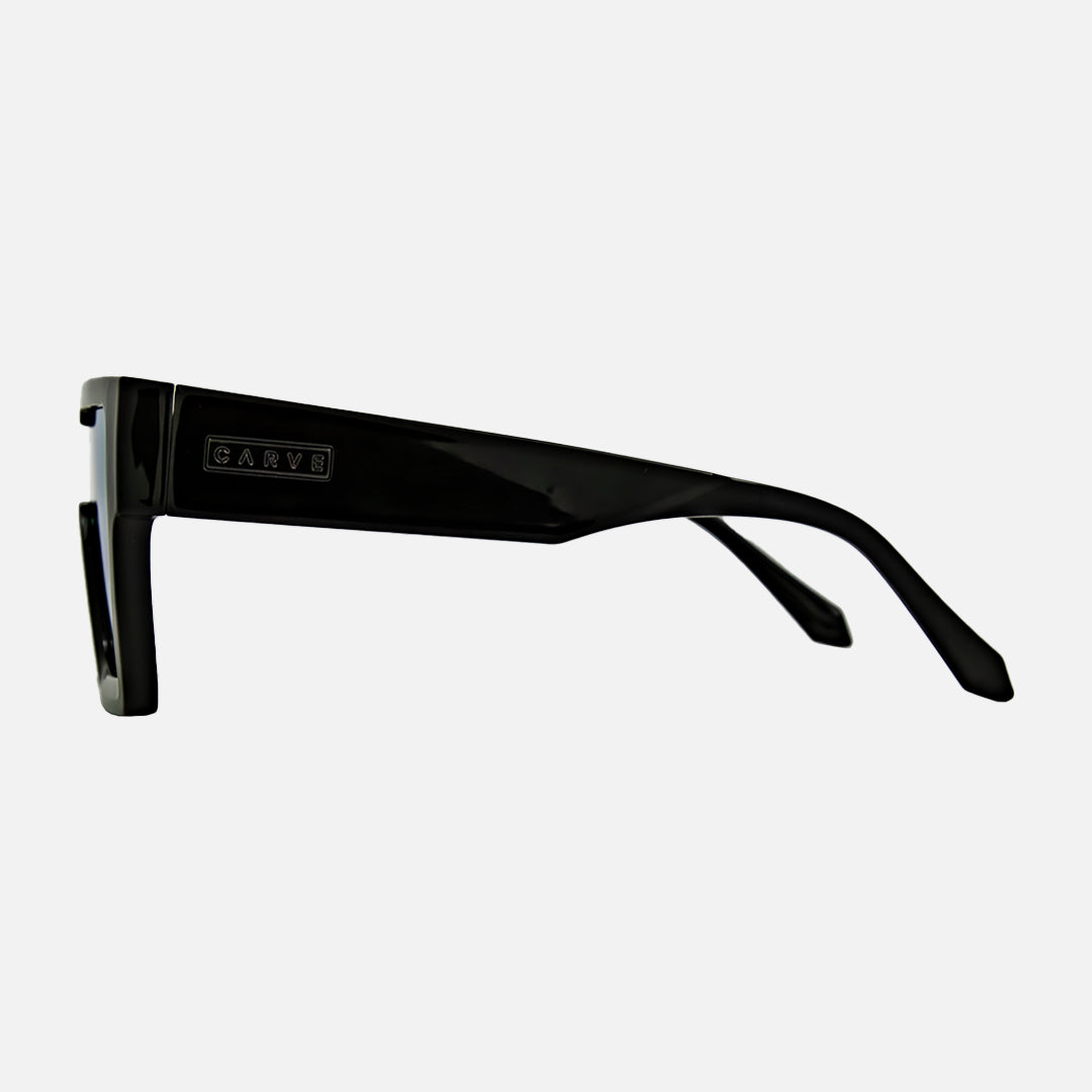 The Vegas - Gloss Black Frame with Grey Lens with Pink Iridium