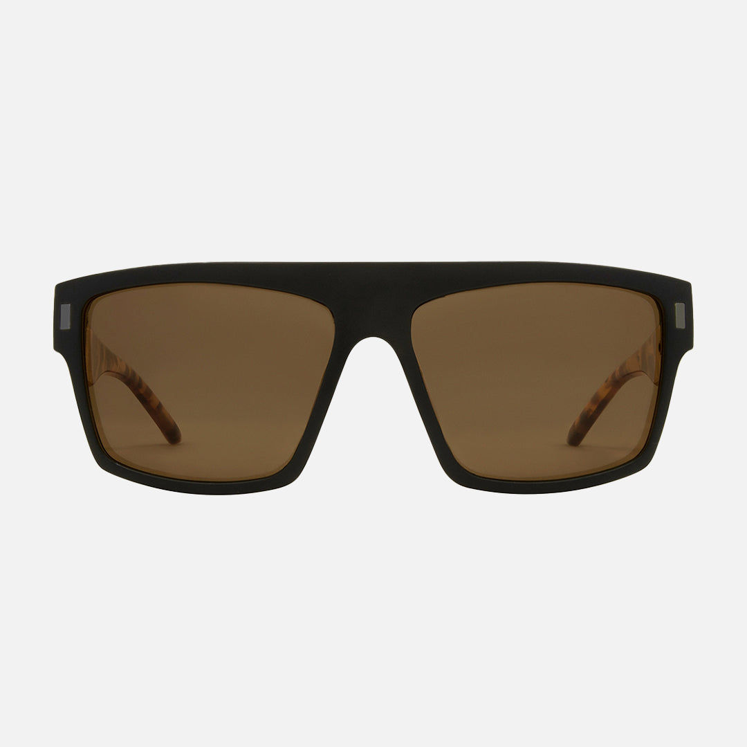 Wavey XL - Matt Black Gloss Dark Tort Temple Bronze Polarized Lens