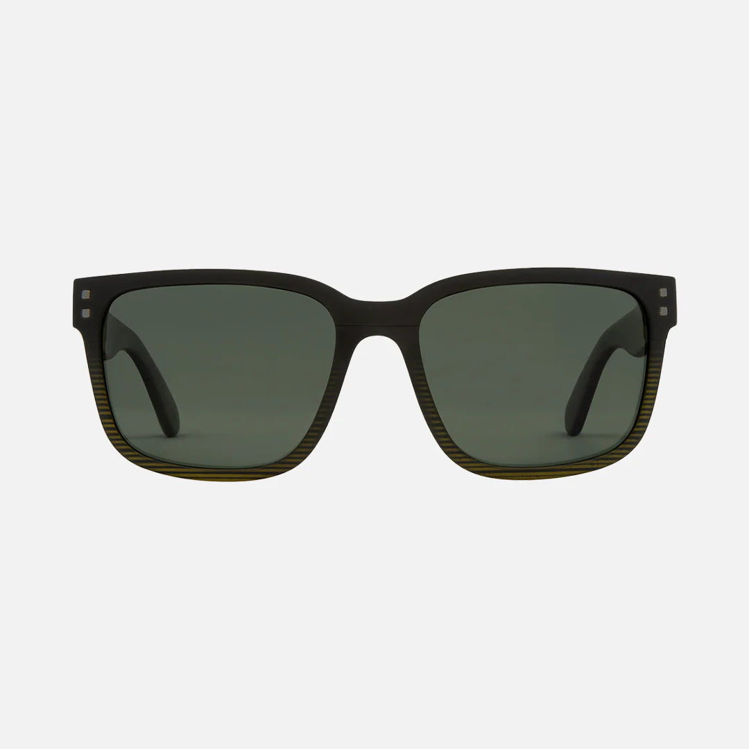 Rivals XL - Matte Black to Olive Streak  Frame with Green Polarized Lens