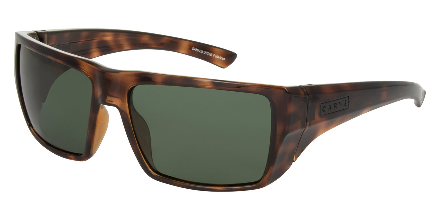 Sanada -  Gloss Muted Tort Frame with Green Lens