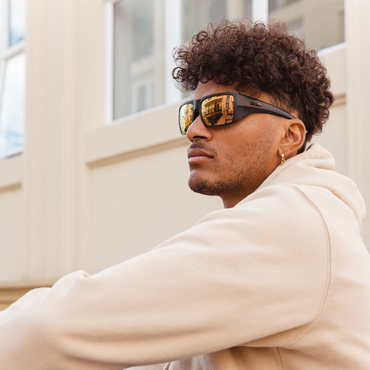 Sanada - Matt Black Frame with Copper Iridium Lens