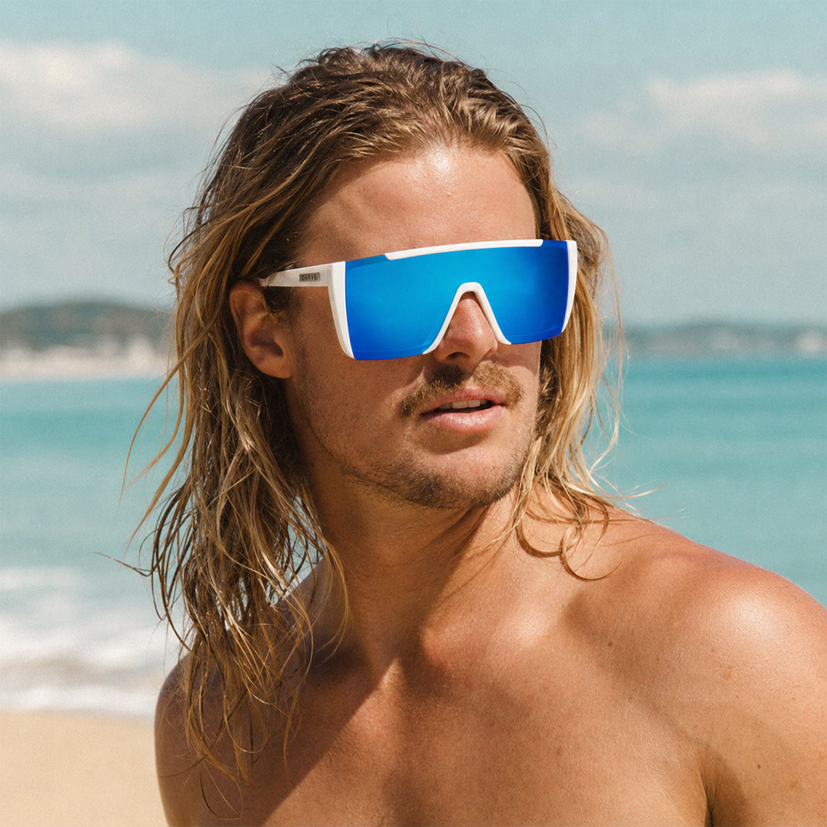 Equinox -  Gloss White Frame Grey Lens with Blue Iridium
