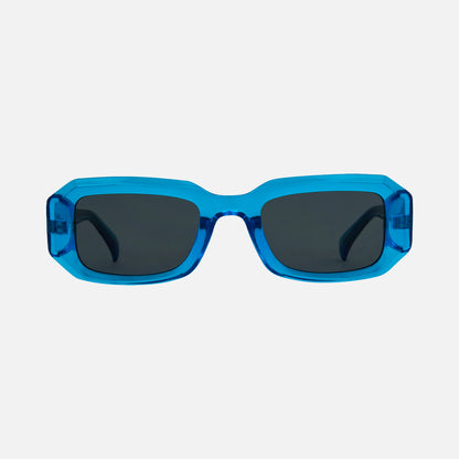 Asher - Gloss Crystal Cyan Frame with Grey Lens