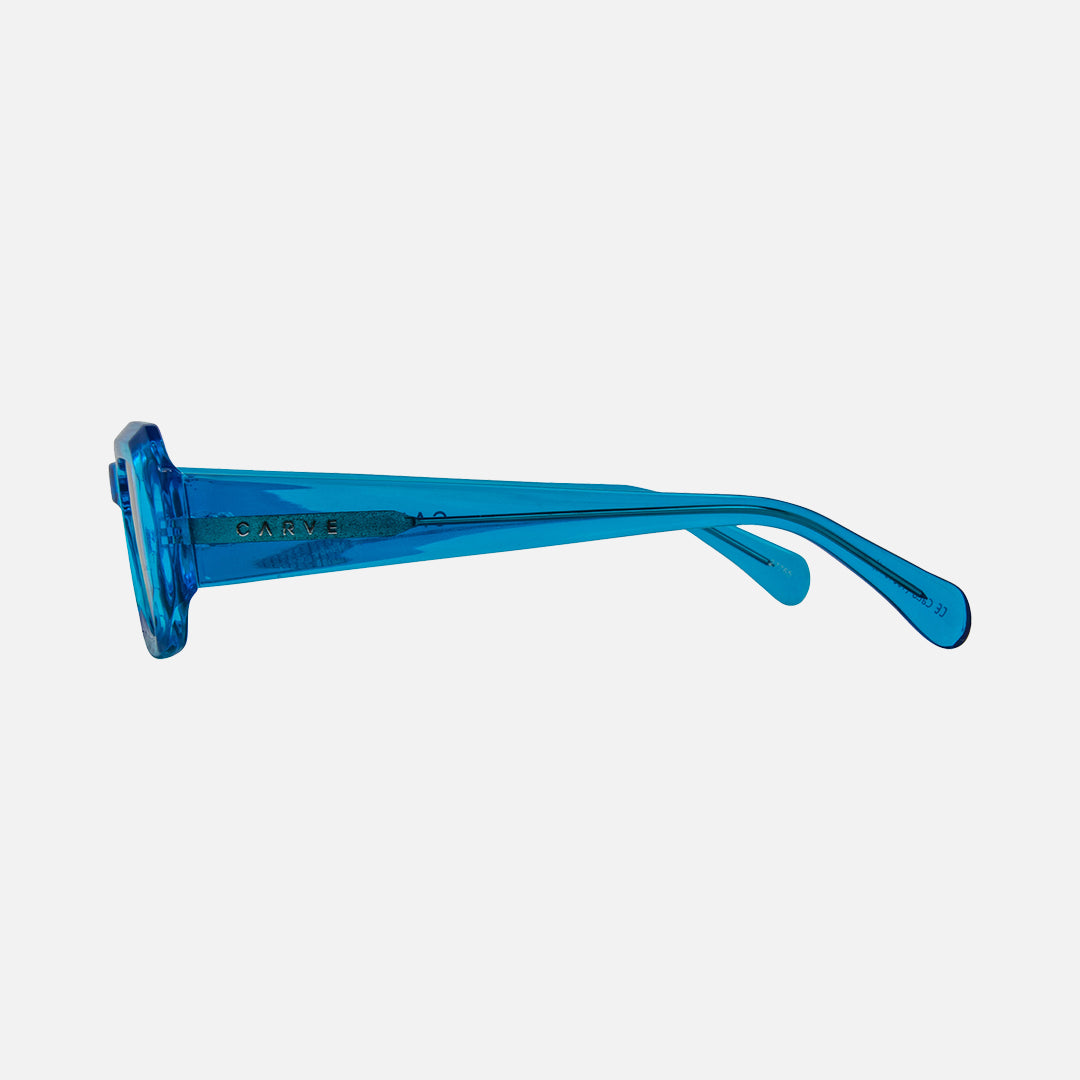 Asher - Gloss Crystal Cyan Frame with Grey Lens