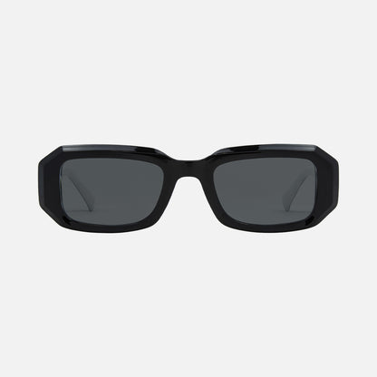 Asher - Gloss Black White Frame with Grey Lens