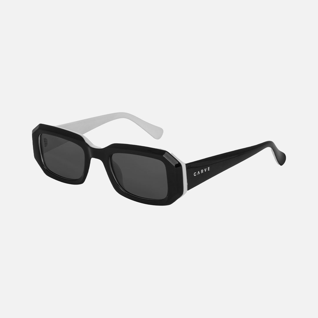 Asher - Gloss Black White Frame with Grey Lens