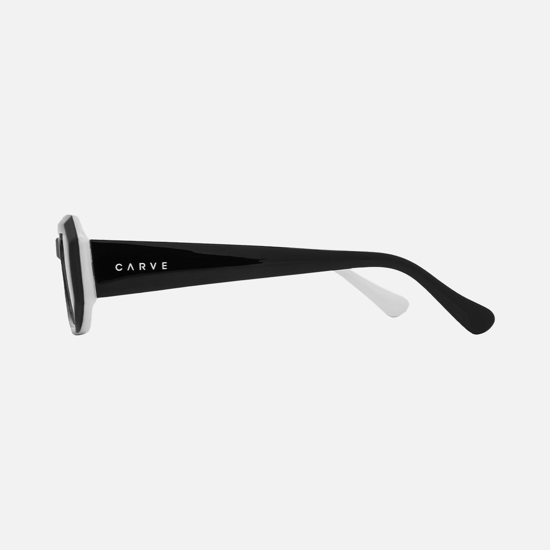 Asher - Gloss Black White Frame with Grey Lens