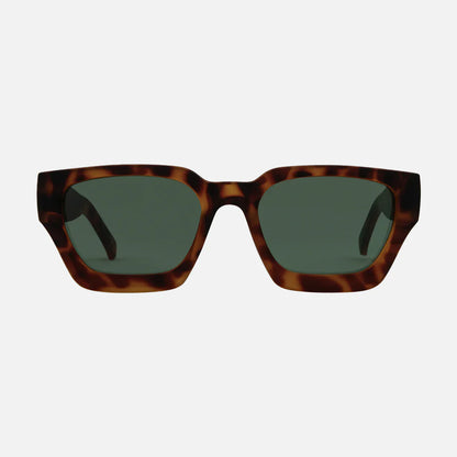 Nova - Matt Dark Honey Tort Frame with Green Lens