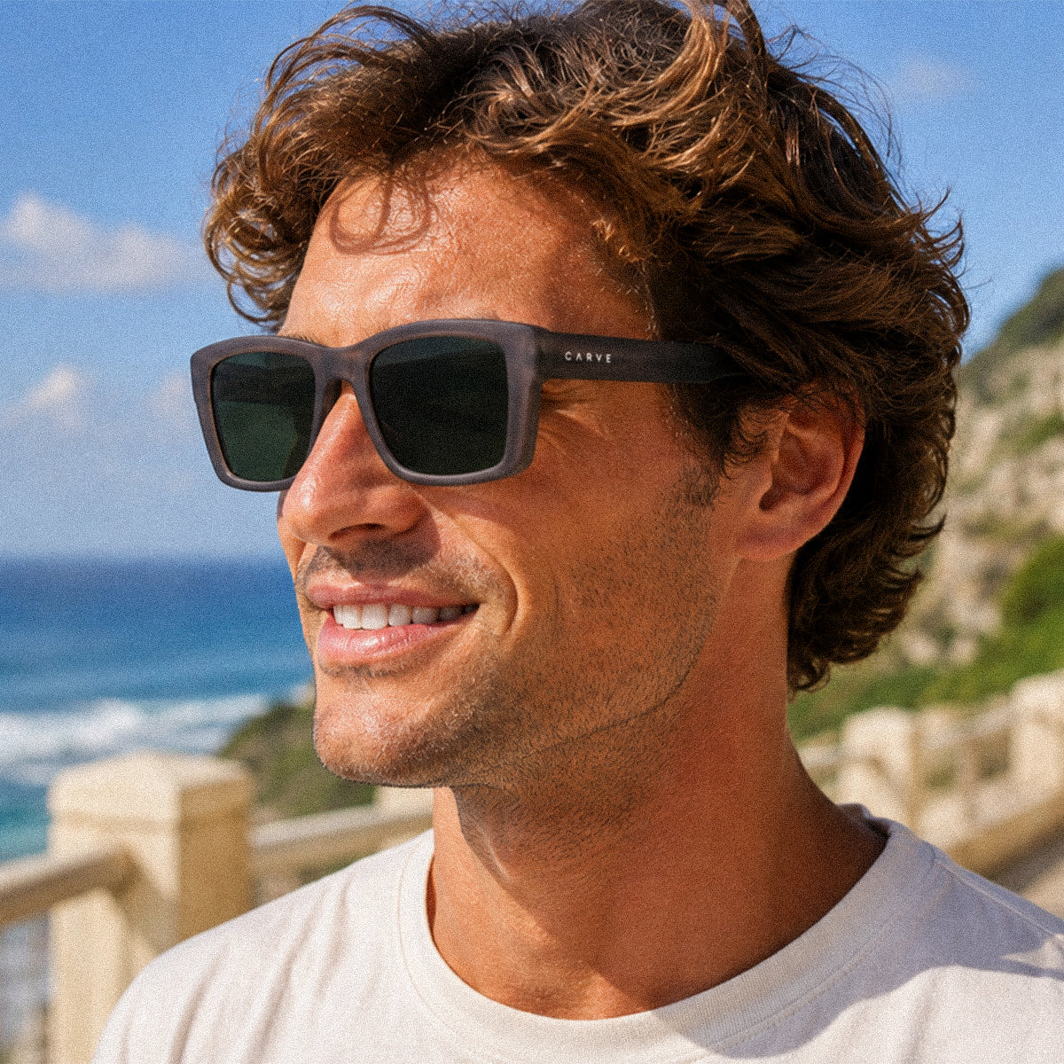 Hey Ho - Matt Translucent Slate Frame with Green Lens