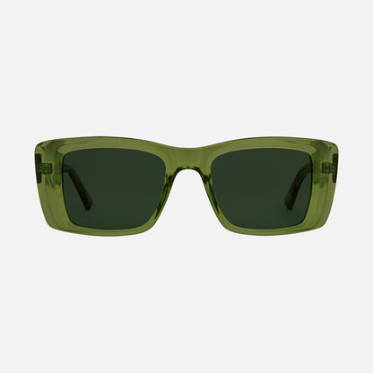 Hey Ho - Gloss Crystal Olive Frame with Green Lens